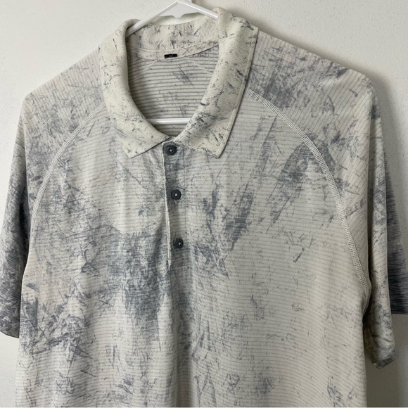 Lululemon Metal Vent Tech Polo Chalk Wash Men’s Large - Picture 3 of 6